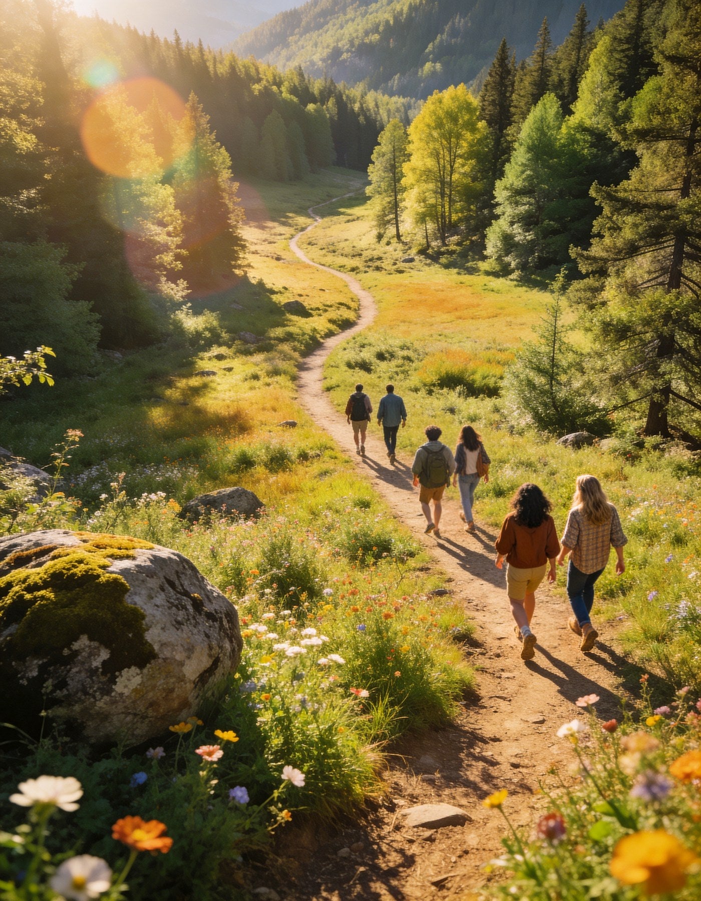 A peaceful House of I AM scene representing practice, support, and walking the path together
